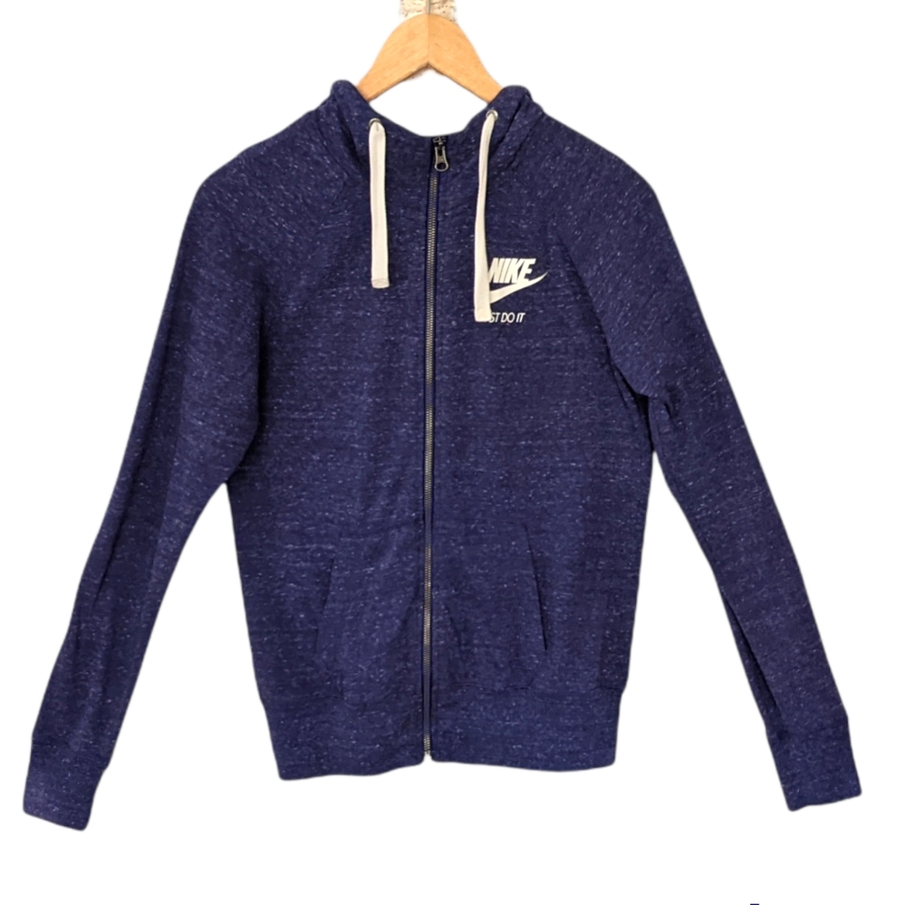 Nike Zip Front Purple Marled Hoodie Size Small